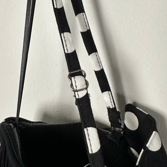 NWT Dolan Cropped Bow Polka Dot Ribbed Sweater Tank Size Large - Picture 7 of 10